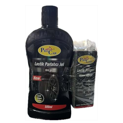 PROCAR Set Lastik Jel Parlatıcı + Sünergli 500ml